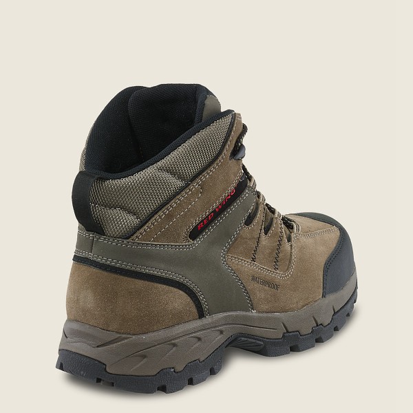 Mens Red Wing Truhiker - 6-inch Waterproof Csa Safety Toe - Hiking Boots Grey Brown - IUW758346